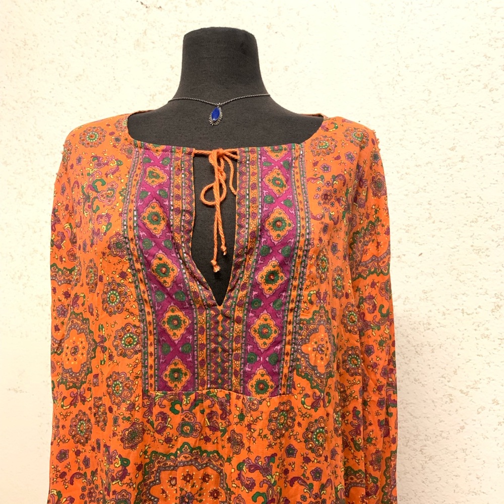 Veransi 2x Kaftan orange Paisley Sequin
